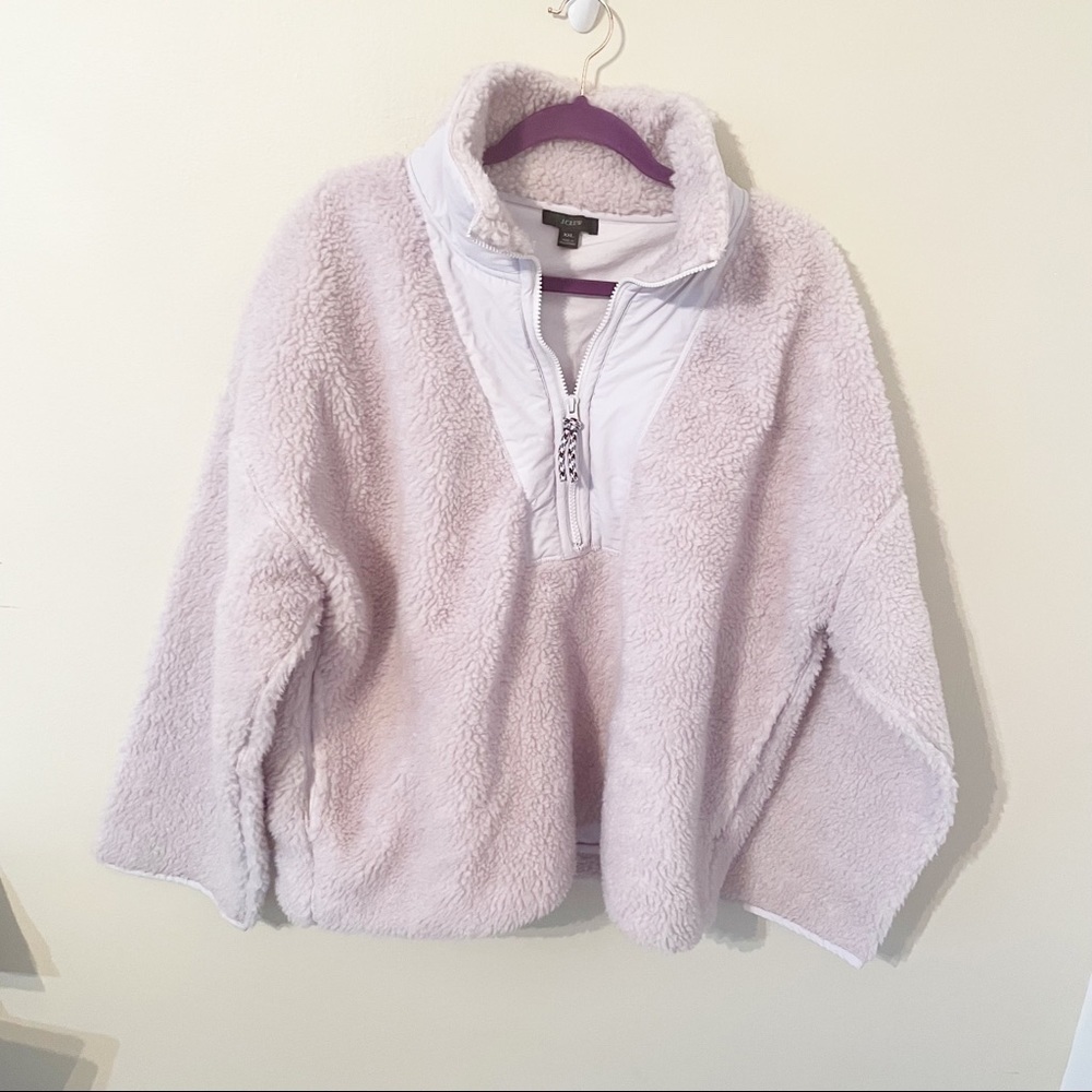 J. Crew Half Zip Sherpa Pullover Sweater